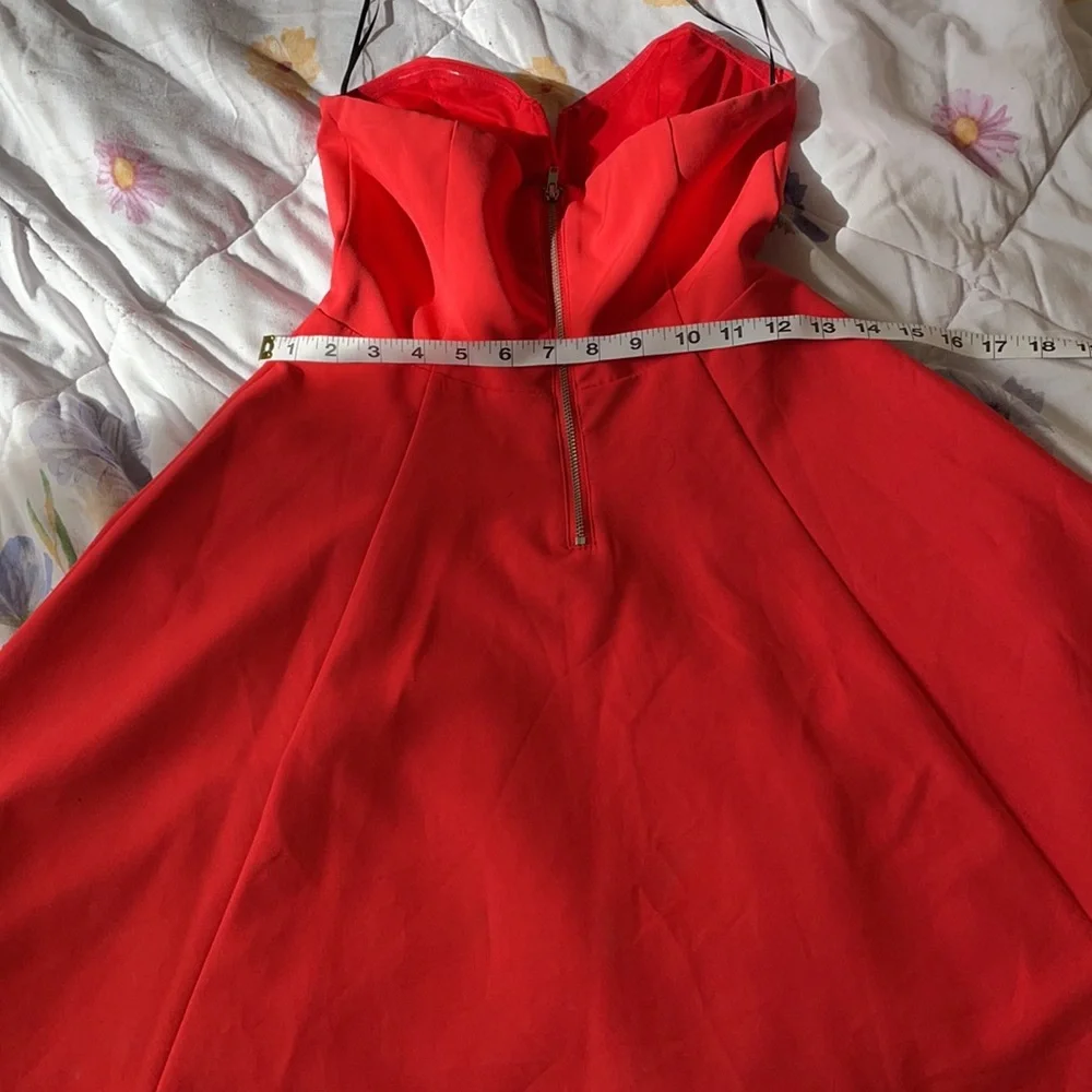 Divided H&M strapless coral dress 4 - Picture 2 of 6